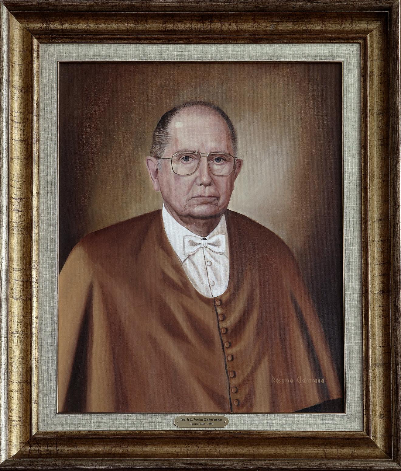 Retrato de Francisco Giménez Yanguas. Director de la Escuela Técnica Superior de Ingeniería de Caminos, Canales y Puertos