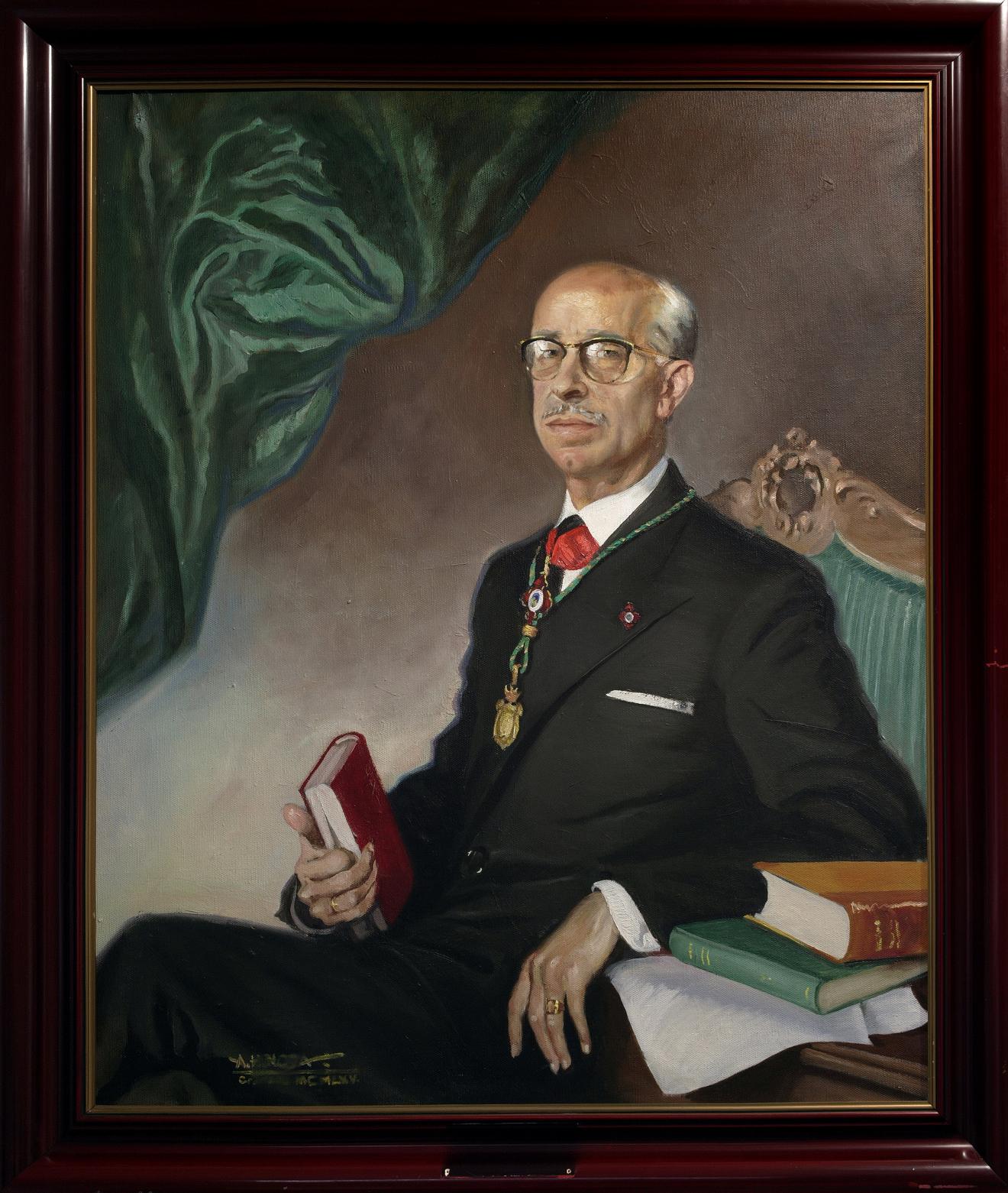 Retrato de Aureliano Cazenave Ferrer. Director de la Escuela Profesional de Comercio de Granada