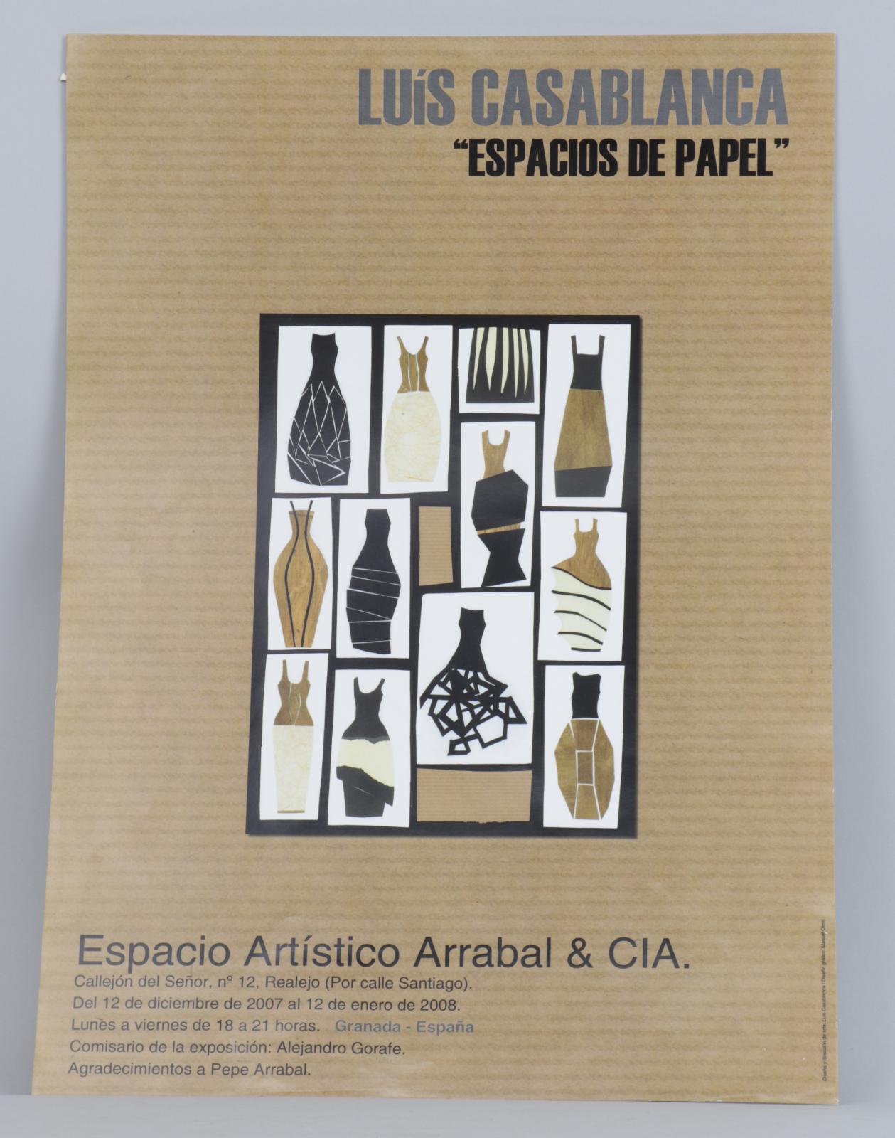 Cartel "Luis Casablanca. Espacios de Papel"