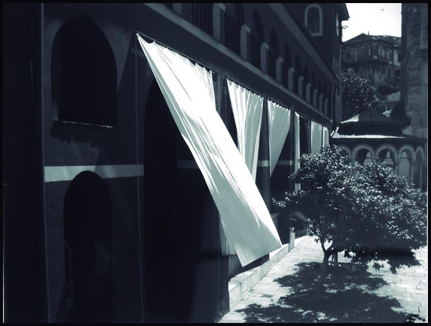 Fachada del Katholikon del Monasterio de Vatopediu. Viaje al Monte Athos Viaje al Monte Athos