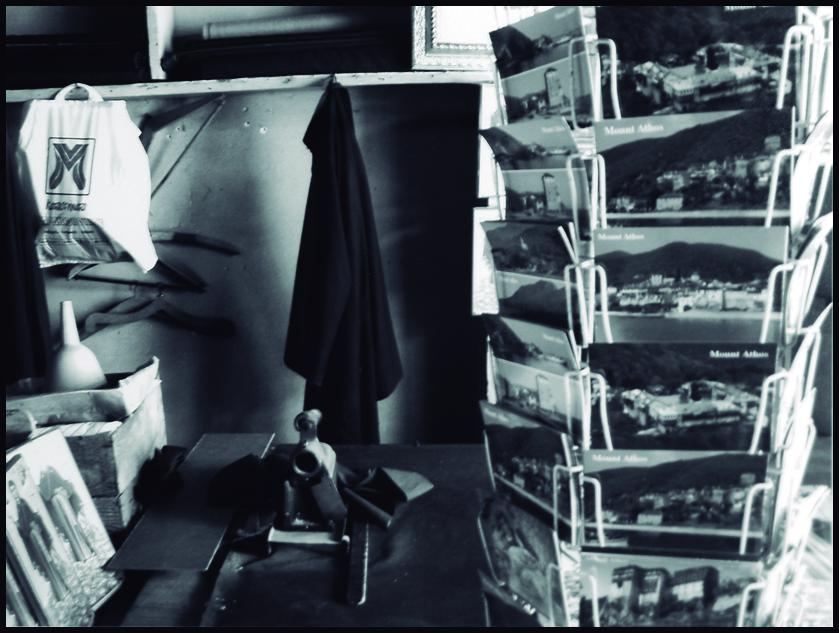 Tienda de recuerdos en Karyes. Viaje al Monte Athos 