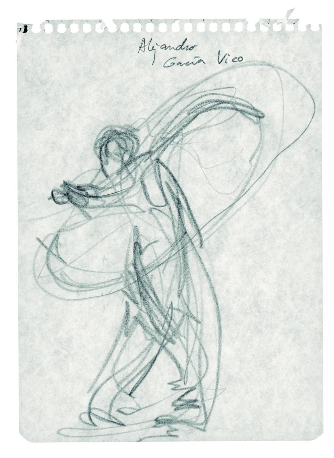 Sin título. Serie A. 1A-Anverso. Carpeta Dibujo: Música y Danza