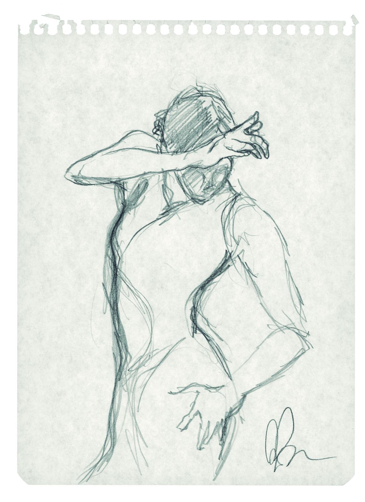 Sin título. Serie Bailaoras 1] Carpeta Dibujo: Música y Danza