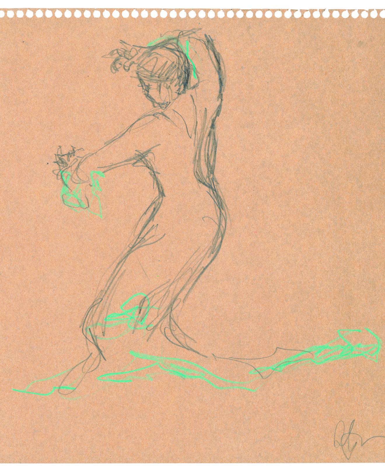 Sin título. Serie Baile 1. Carpeta Dibujo: Música y Danza