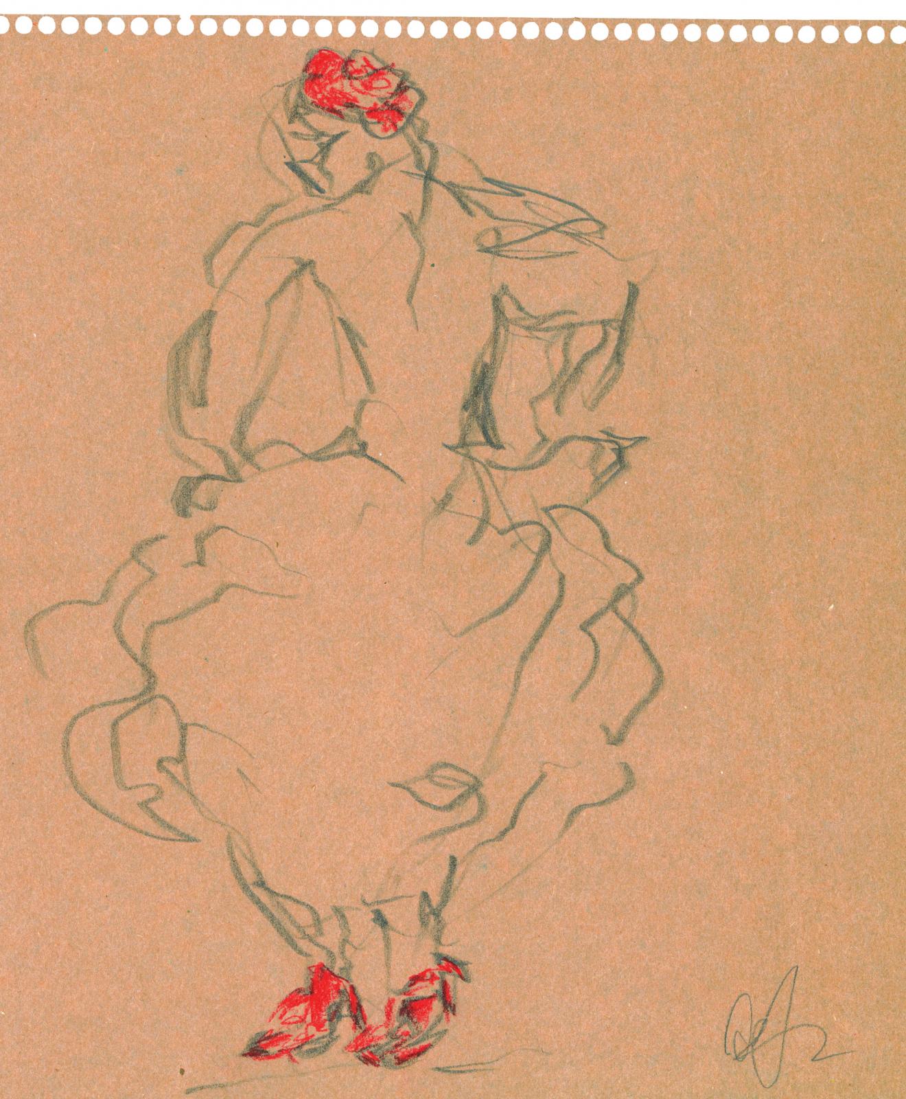 Sin título. Serie Baile 2. Carpeta Dibujo: Música y Danza. Sin título. Serie Baile 2. Carpeta Dibujo: Música y Danza