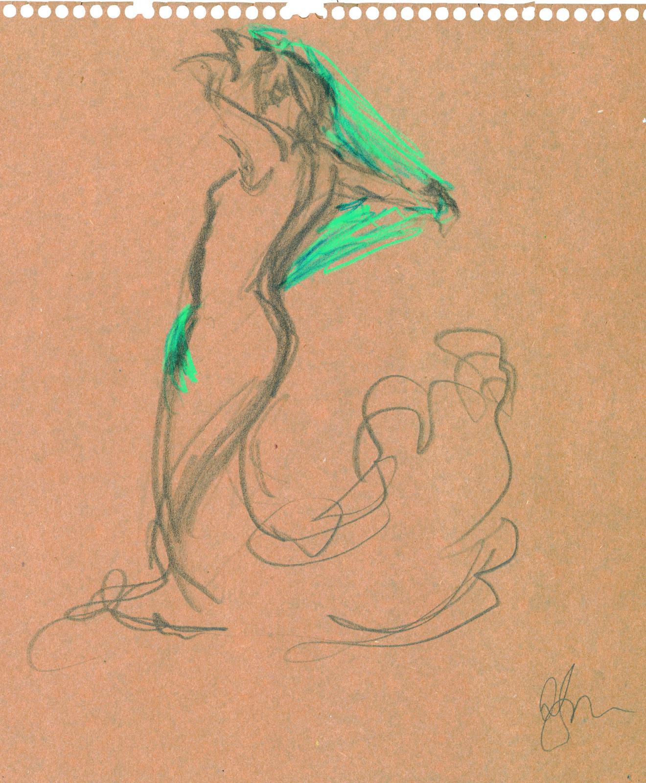 Sin título. Serie Baile 3. Carpeta Dibujo: Música y Danza