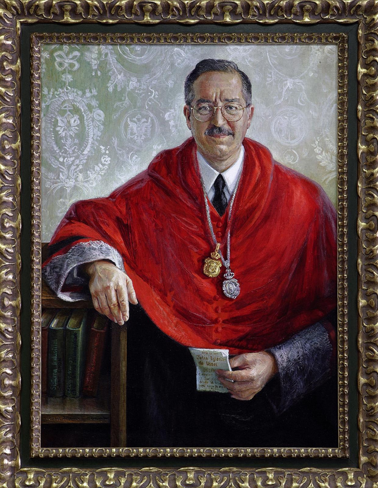 Retrato de D. Julio Iglesias de Ussel. Decano de la Facultad de Ciencias Políticas y Sociología