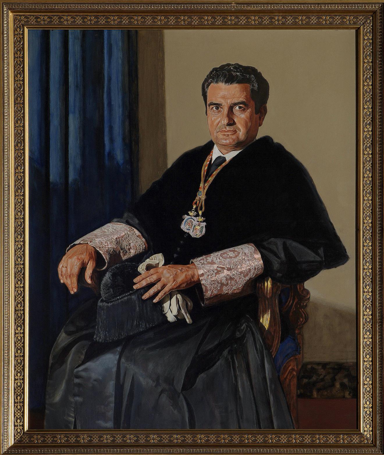 Retrato de D. Juan de Dios López González. Rector de la Universidad de Granada