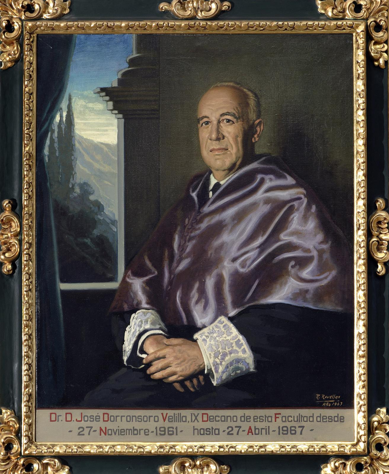Retrato de José Dorronsoro Velilla. Decano de la Facultad de Farmacia