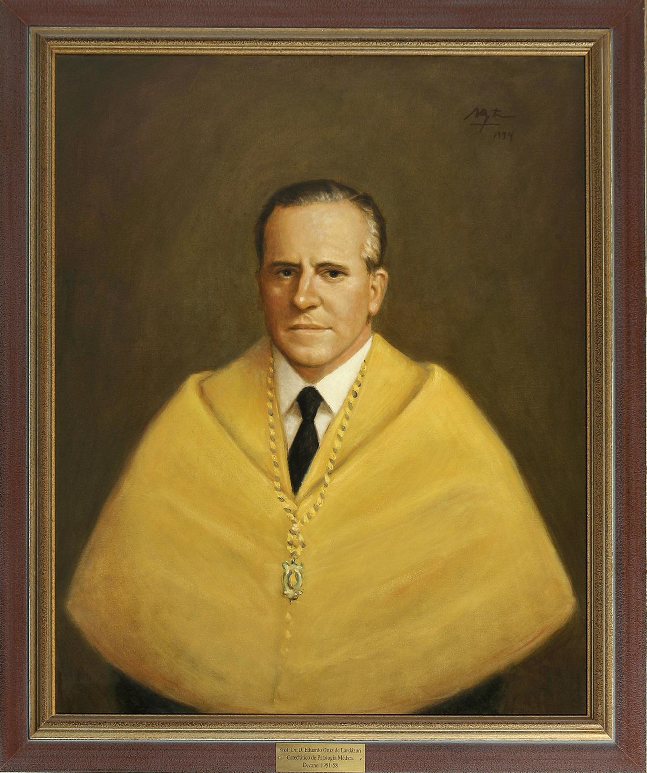 Retrato de Eduardo Ortiz Landázuri y Fernández de Heredia. Decano de la Facultad de Medicina