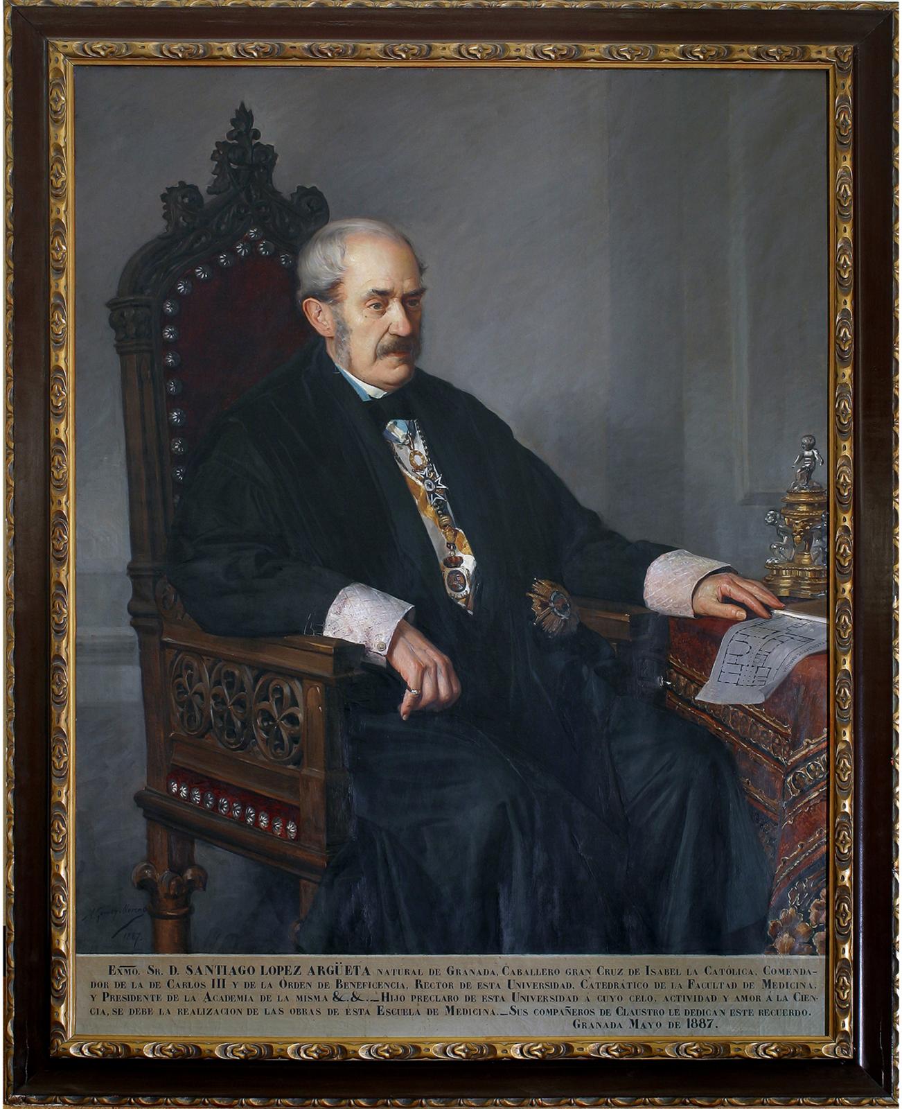 Retrato de Santiago López Argüeta. Decano de la Facultad de Medicina