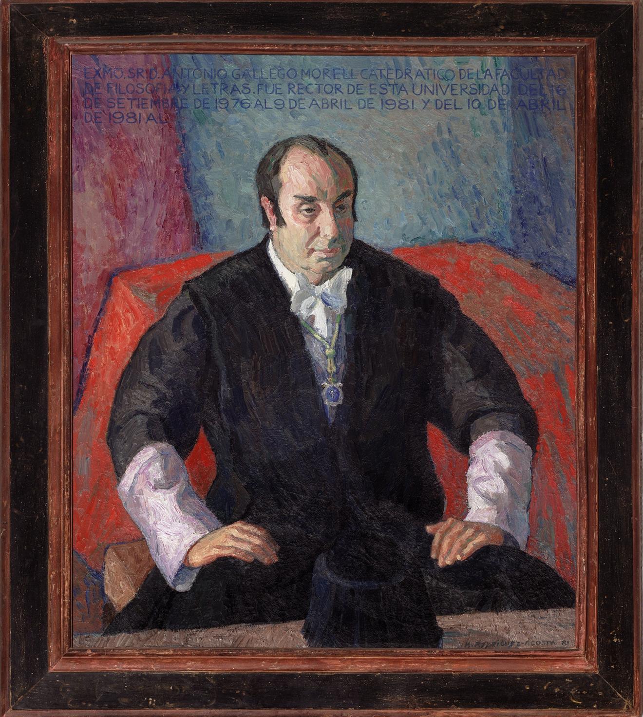 Retrato de Antonio Gallego Morell. Rector de la Universidad de Granada