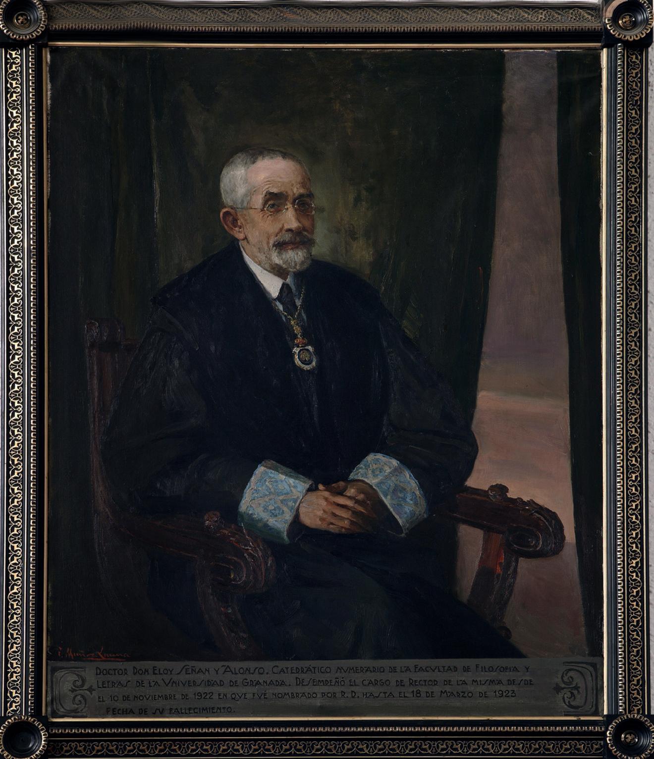 Retrato de Eloy Señán y Alonso. Rector de la Universidad de Granada