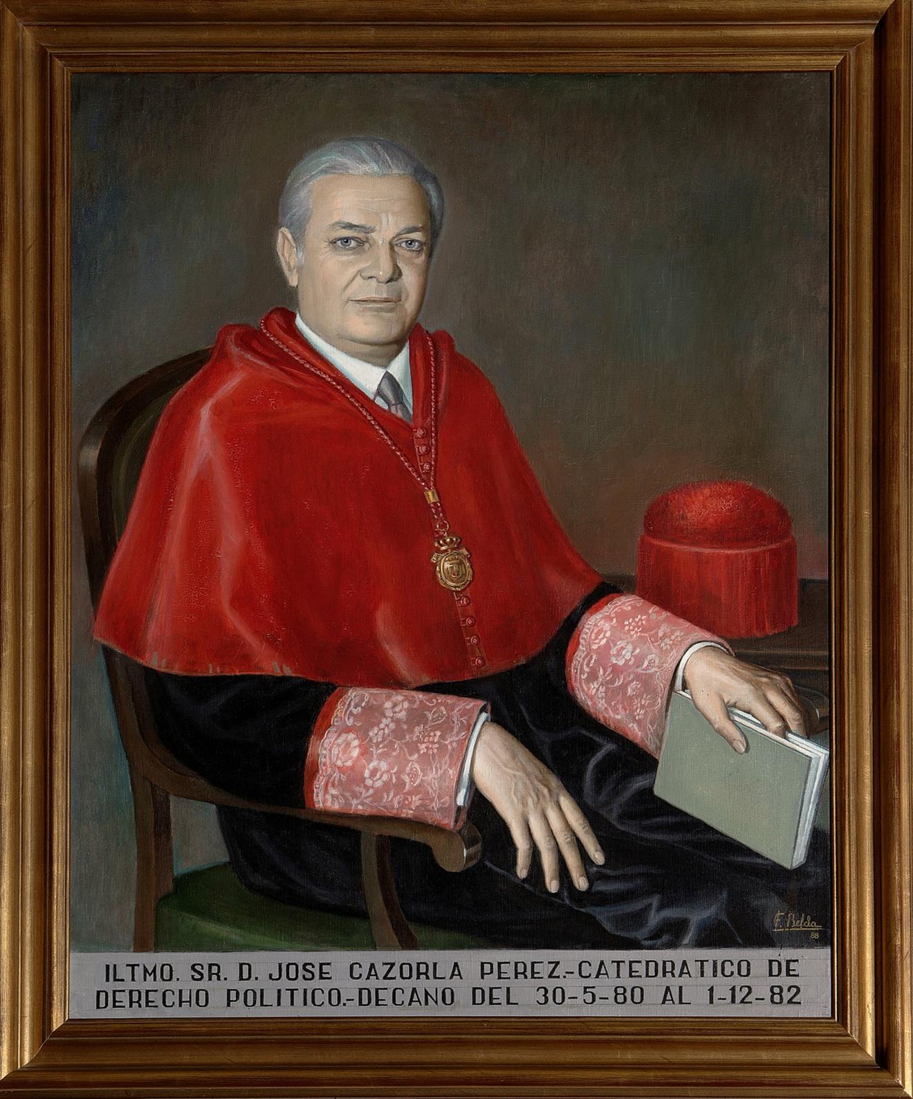 Retrato de José Cazorla Pérez. Decano de la Facultad de Derecho
