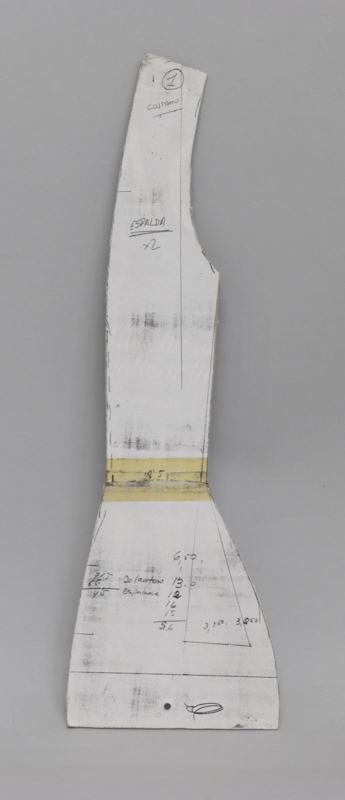 patrón espalda de un vestido