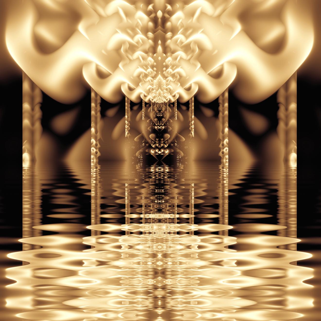 Composición fractal en tonos marrones y sepia